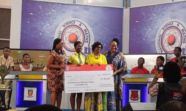 NSMQ semifinalist receives Academic City’s presidential scholarship
