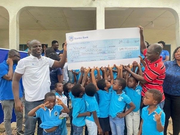 Stanbic Bank Finance Unit donates GHȼ50,000 to Village of Hope Orphanage