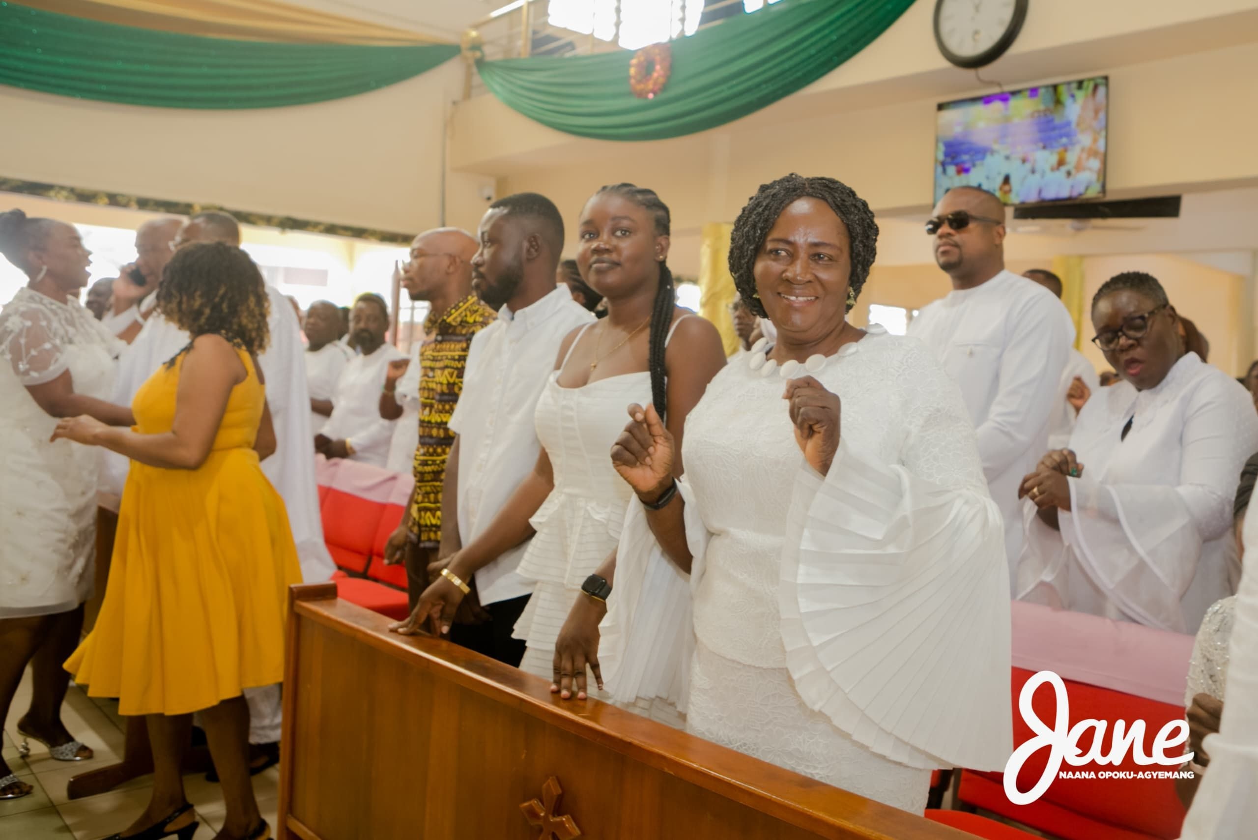 Prof. Jane Naana Opkoku-Agyemang, Vice President-Elect thanks God