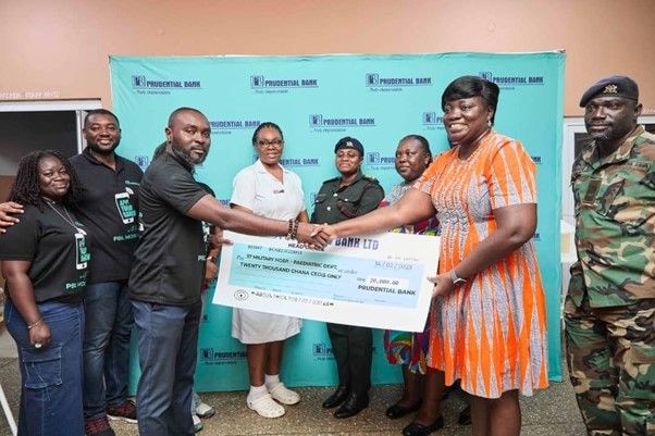 Prudential Bank donates to children at 37 Military Hospital