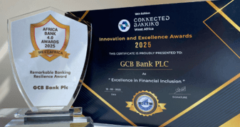 GCB Bank recognized for outstanding achievements in banking innovation