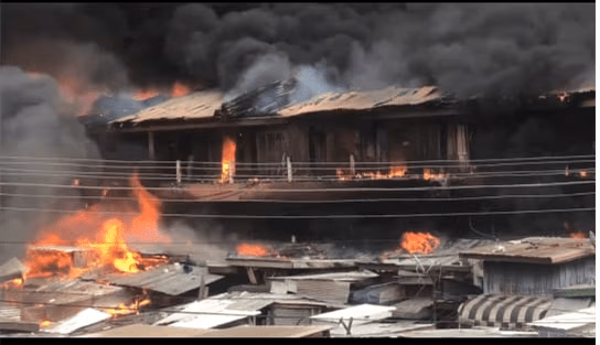 Over 2000 shops razed down by fire at Adum Railway