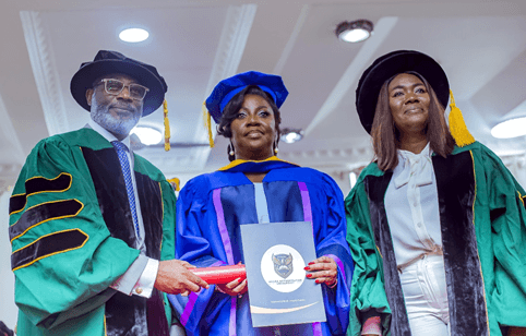 Accra Metropolitan University confers honorary doctorates on IGP, Telecel CEO
