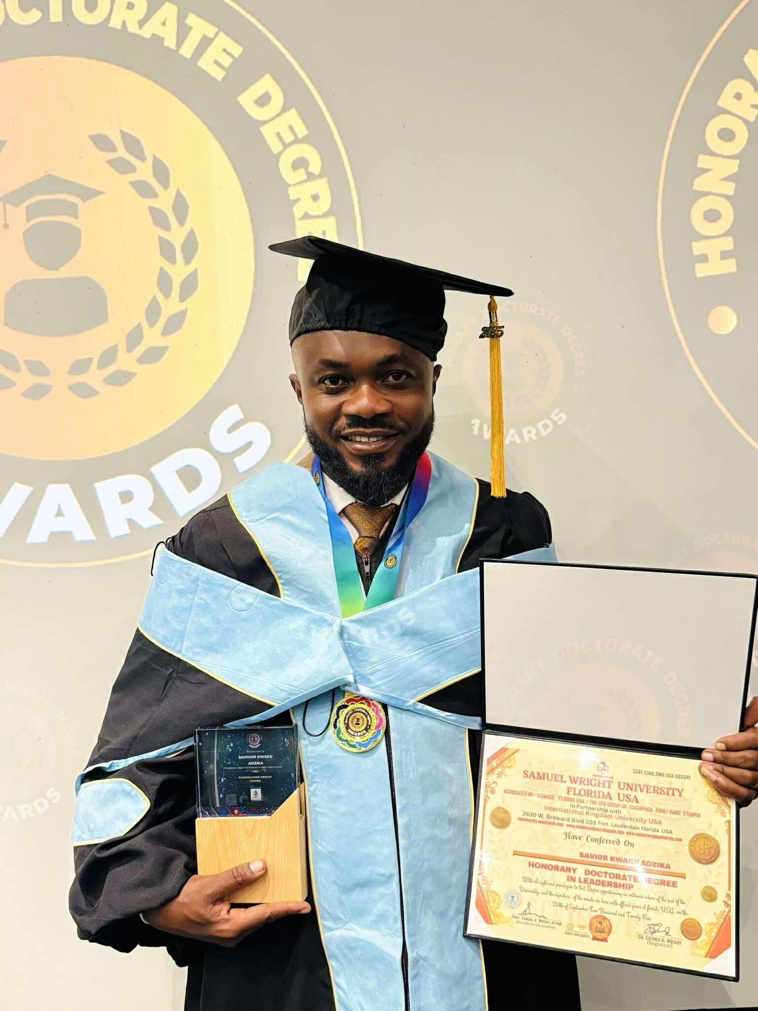 Corp Sayvee honoured with Prestigious Honorary Doctorate in South Africa