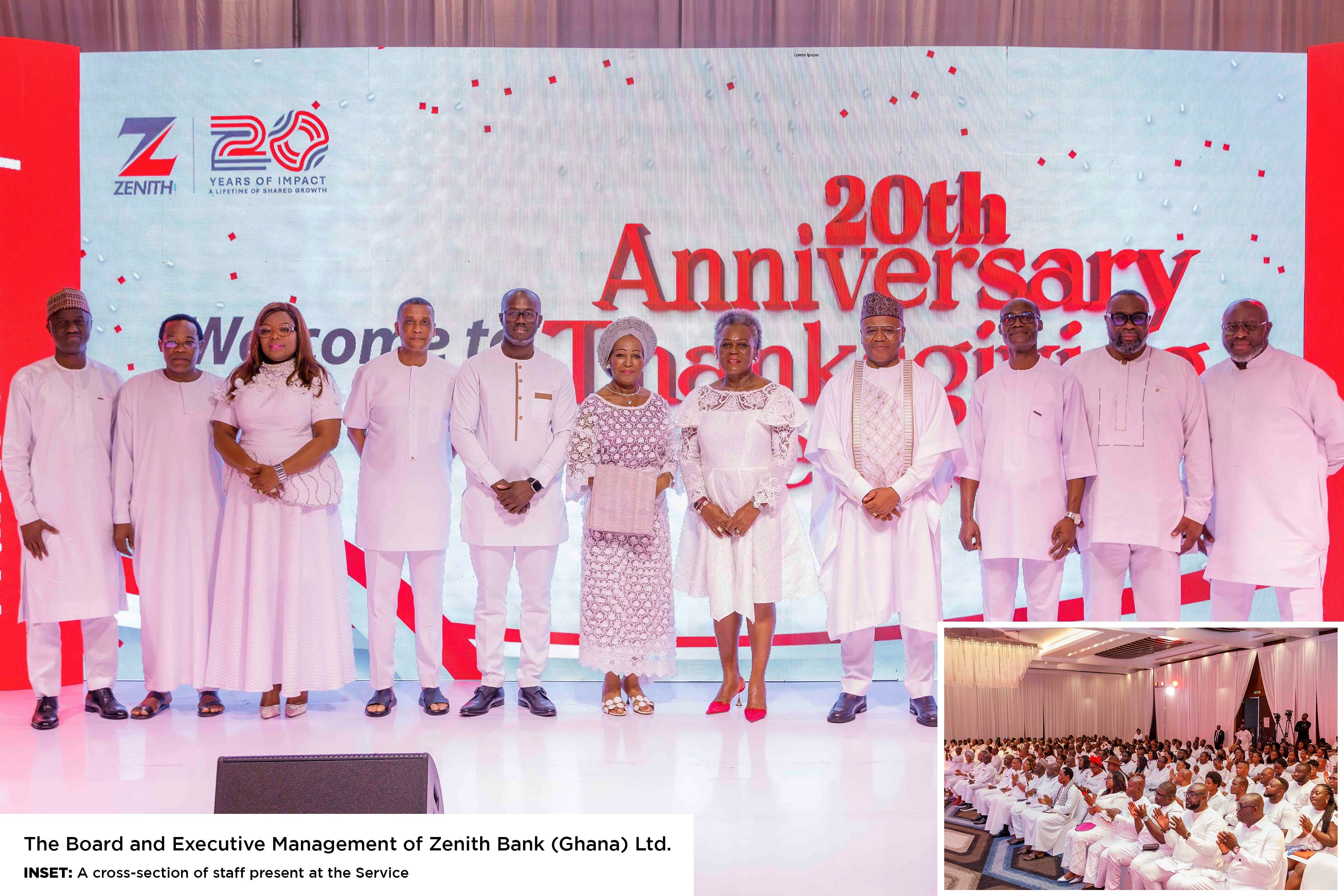 Zenith Bank marks 20th anniversary with spirit-filled thanksgiving service