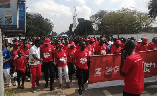 Zenith Bank marks 20th anniversary with health-walk in Accra
