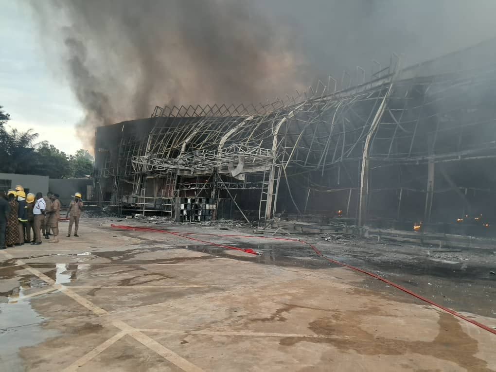 Fire outbreak at China City Mall, Santasi Star Junction