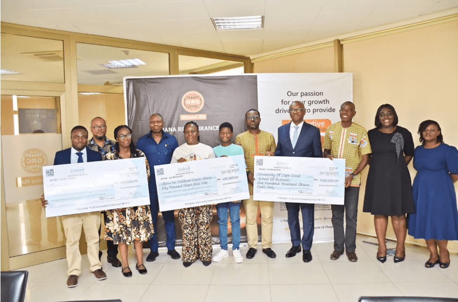 Ghana Re donates GH¢200,000 to health and education sectors.