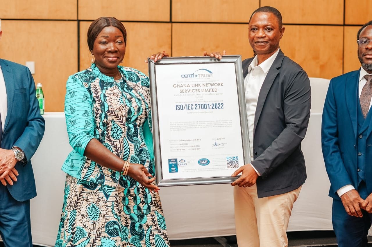 Ghana Link secures ISO/IEC 27001: 2022 certification for new Tier IV Data Centre supporting ICUMS