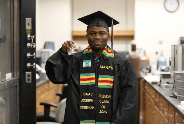 From Ghana to Butte: Montana Tech graduate student pioneers research in rare earth magnet recycling