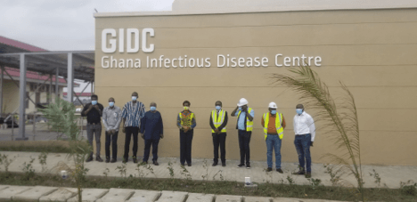 Officials of Built Environment visit Ghana Infectious Disease Centre