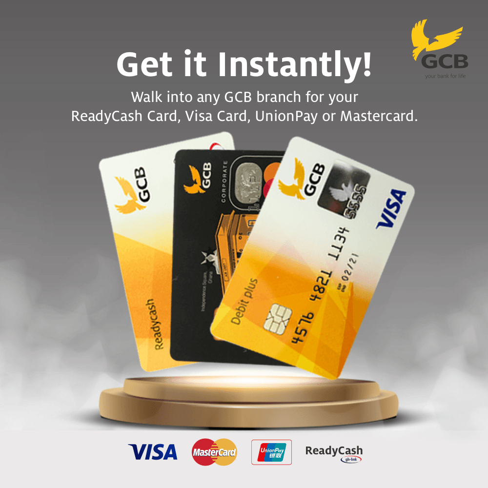 GCB rolls out instant Visa, Mastercard, union pay cards