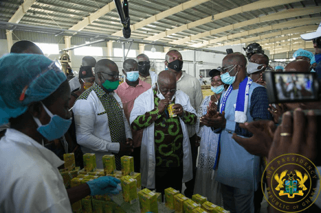 Management of Ekumfi Fruits & Juices factory commends President