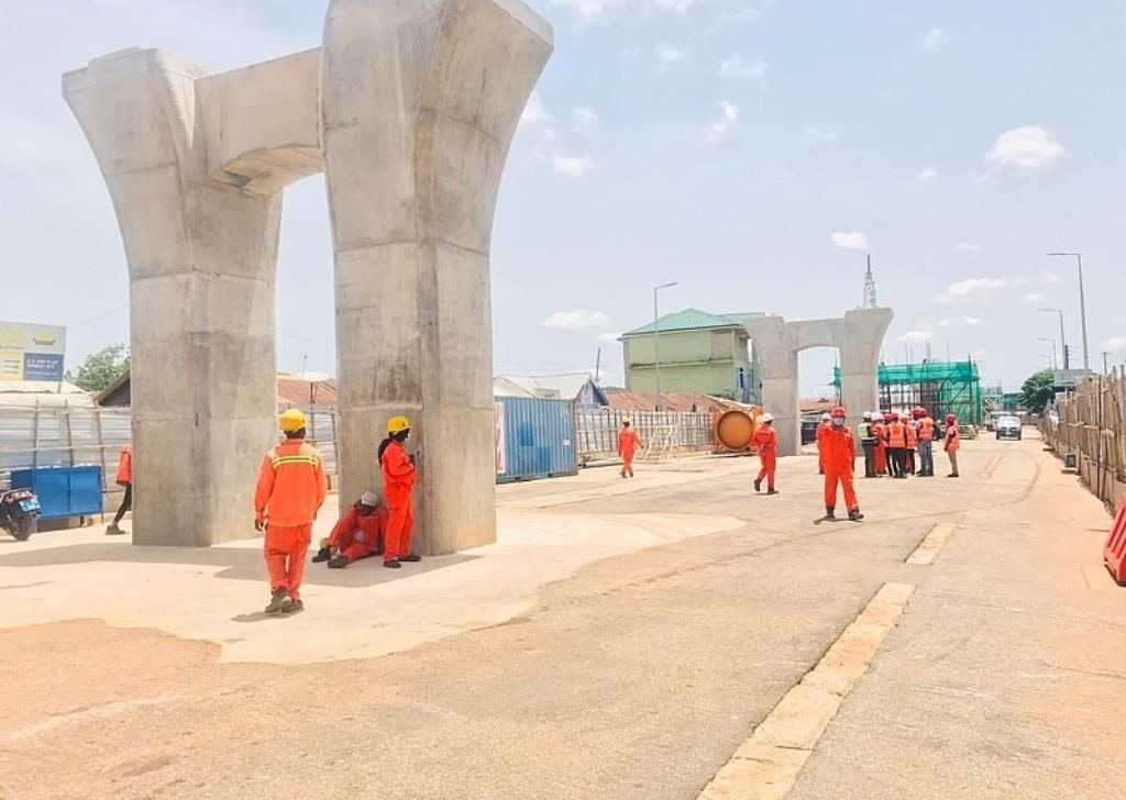Work on the Tamale interchange progresses steadily