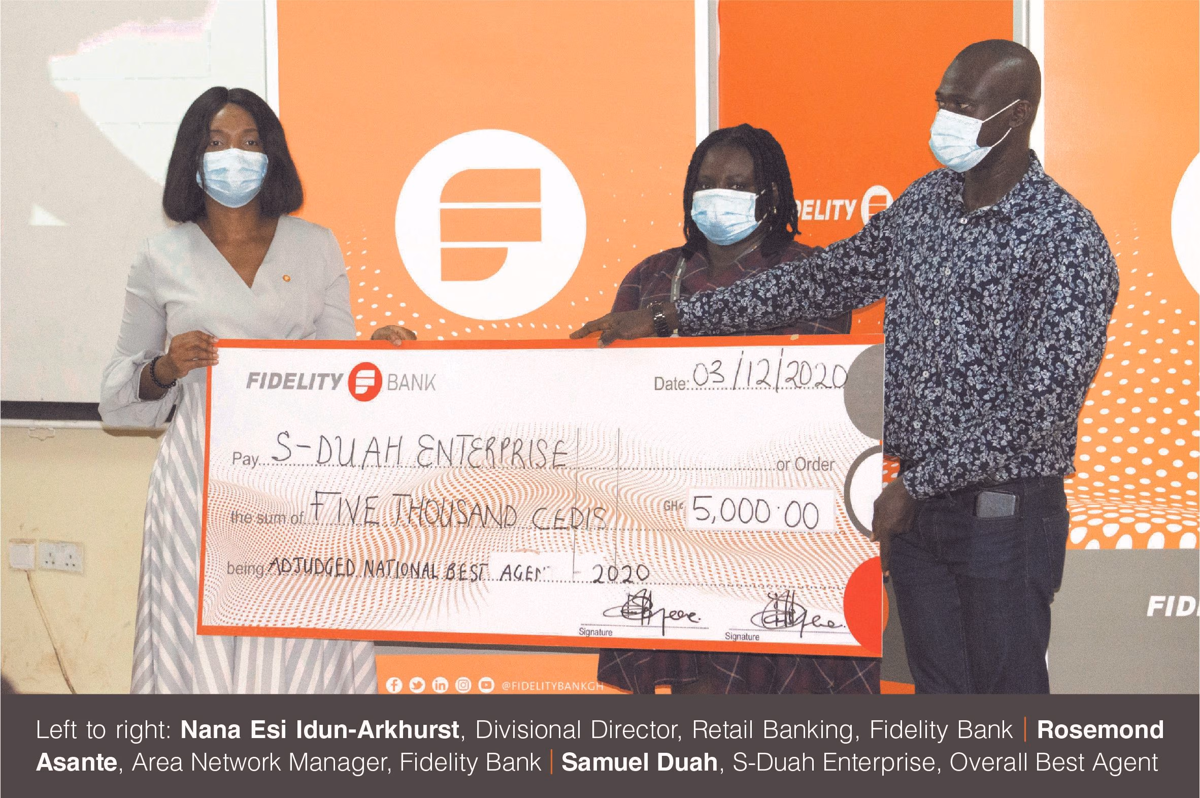 Fidelity Bank awards best performing agents