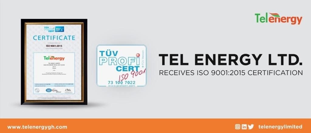 Tel Energy Limited Receives ISO 9001:2015 Certification