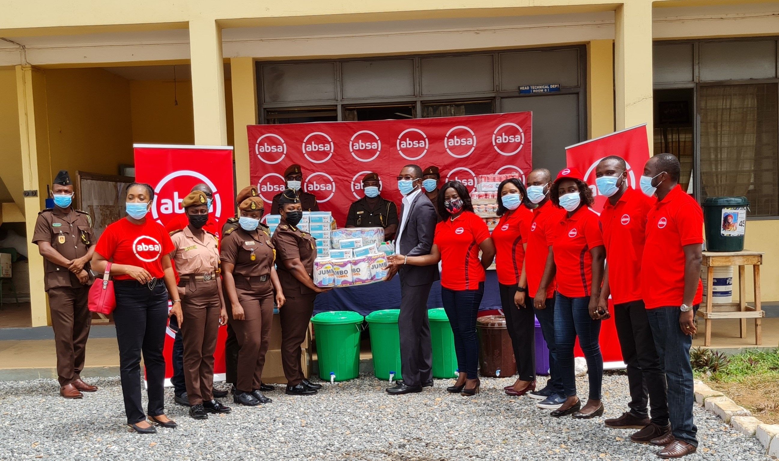 Absa Bank employees donate PPE to Senior Correctional Centre