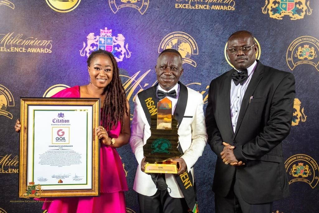 GOIL is best in Corporate Governance at Millenium Excellence Awards