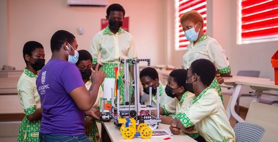 Academic City students’ mentors Aburi Girls ahead of international robotic competition