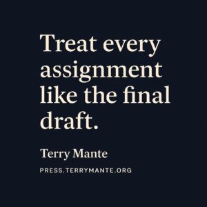 Insight Forge with Terry Mante: Don’t pass the buck; finish it well