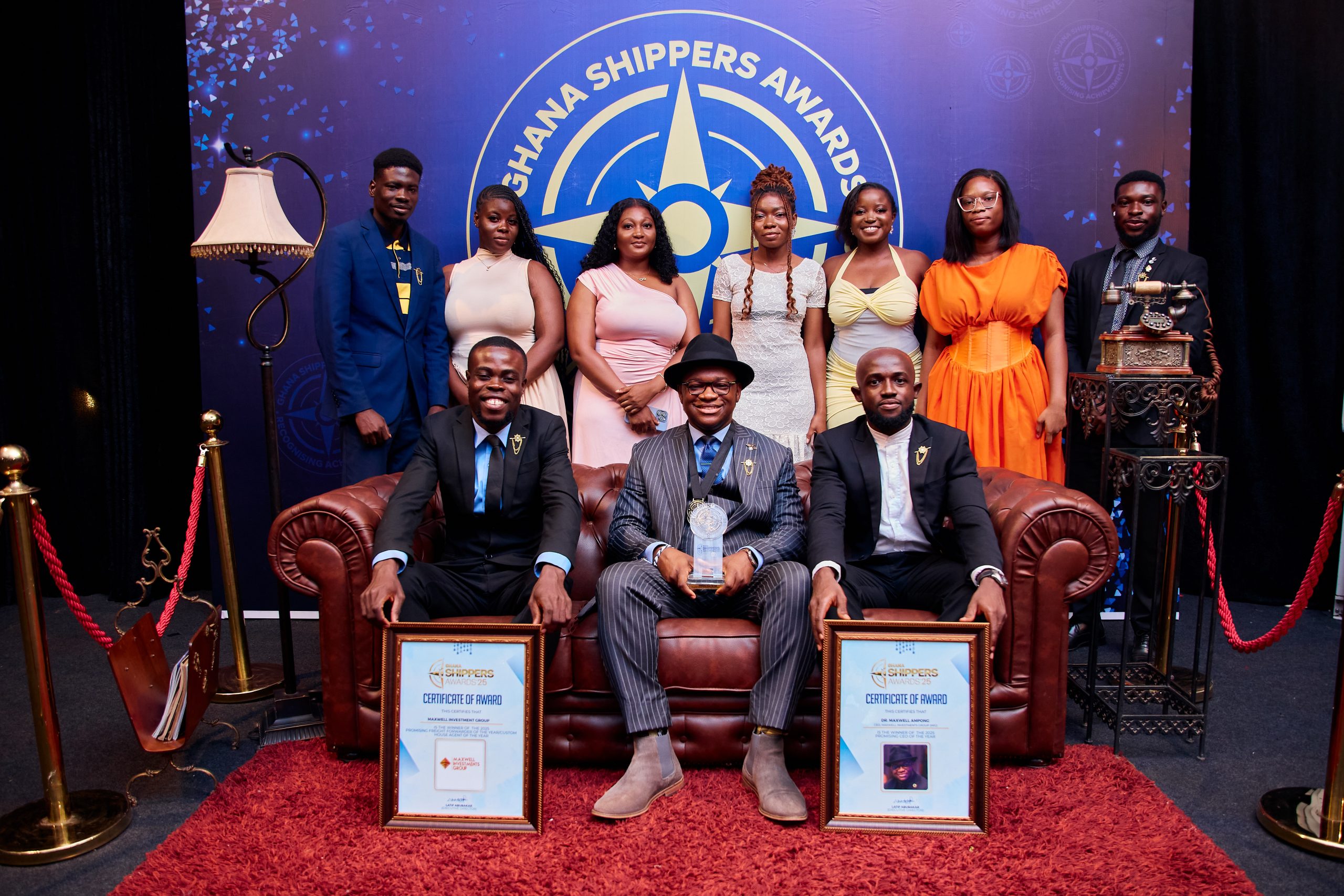 Maxwell Investments Group, Dr. Maxwell Ampong Win Top Honours at Ghana Shippers Awards 2025