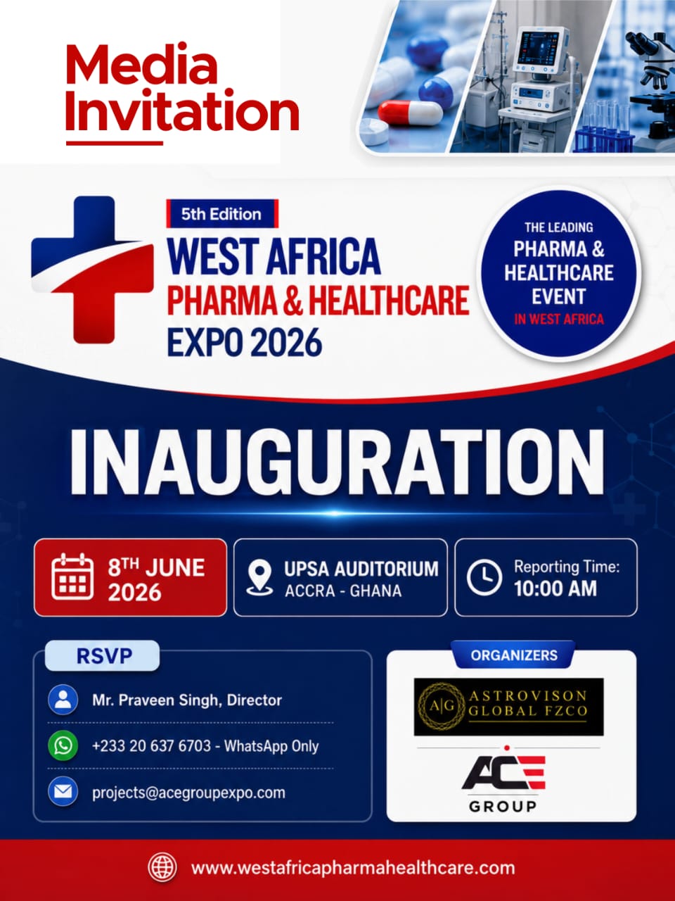 5th Edition of West Africa Pharma, Healthcare Expo to begin from June 8 at UPSA